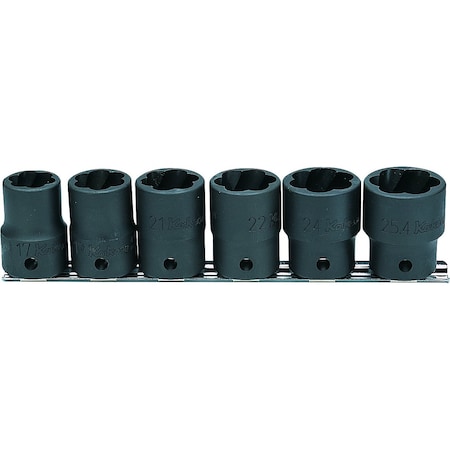 Ko-Ken Nut Twister set 17mm-25.4mm 200mm 6 pieces 1/2 Sq. Drive RS4127/6